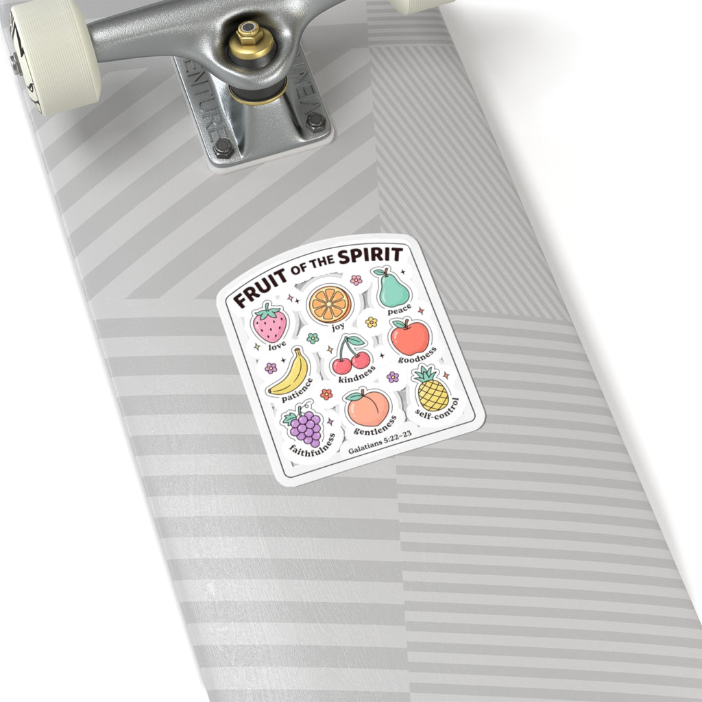 Fruit of the Spirit Kiss-Cut Sticker | Christian rainbow scripture faith