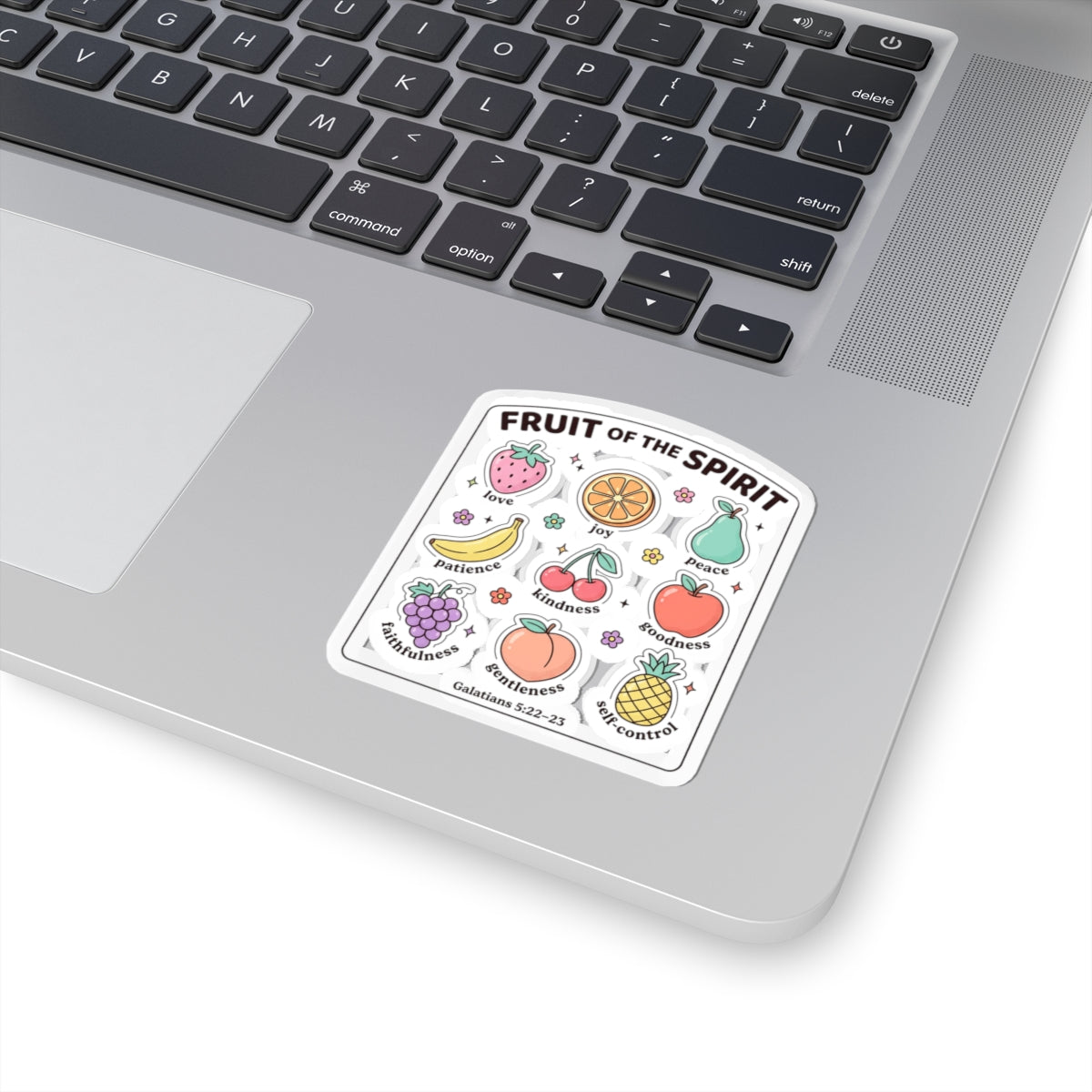 Fruit of the Spirit Kiss-Cut Sticker | Christian rainbow scripture faith