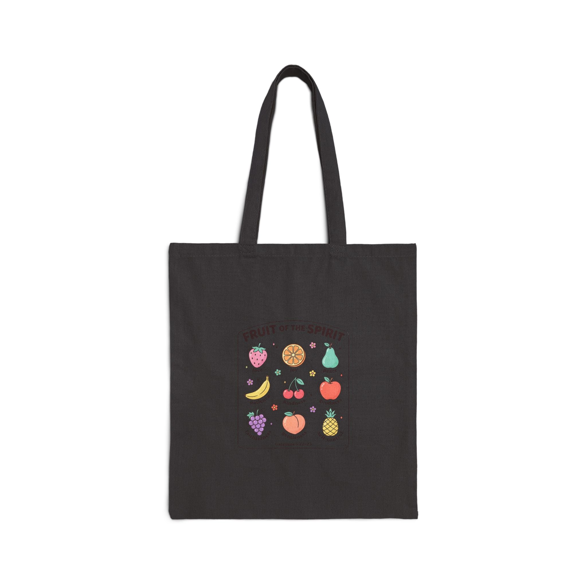 Fruit of the Spirit Tote | Christian Rainbow Scripture Illustration